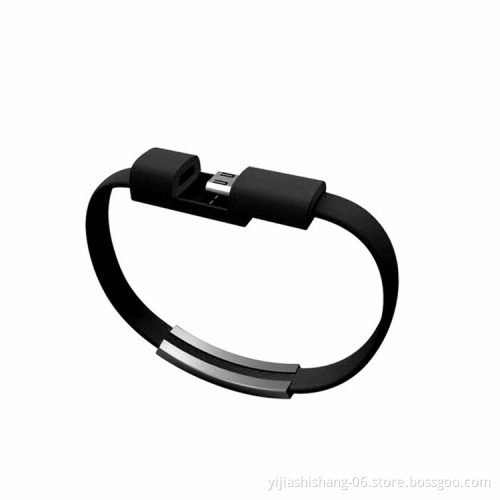 Yijiashishang New Personalized Custom 2 in 1 USB Data Charger Bracelet